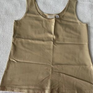 Chico's Metallic Gold Tank Top